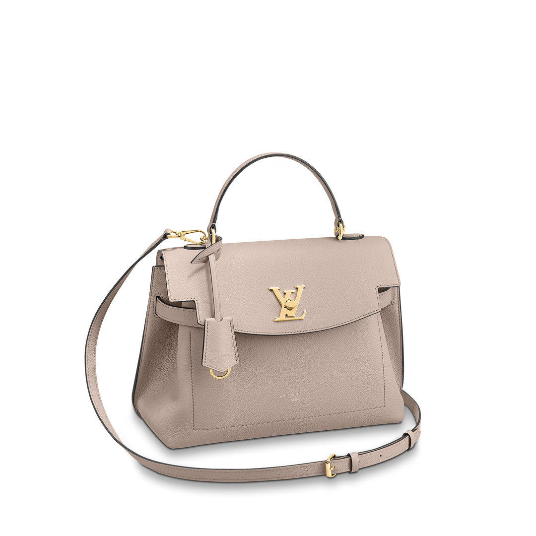 Louis Vuitton LOCKME EVER MM Shoudler Bag M56094 Greige Gray/Beige